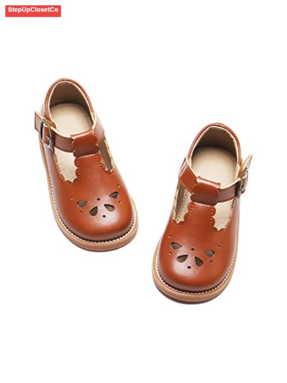 Toddler Little Girl Mary Jane Dress Shoes - Ballet Flats with Hook & Loop